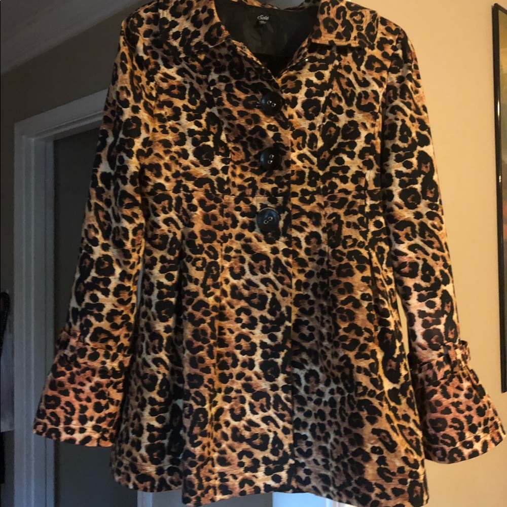 Cheetah Print Pleated Blazer